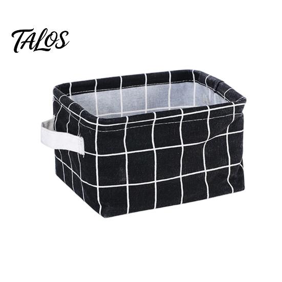 Cosmetic Storage Box Cotton And Linen Bin with Handles, Foldable Waterproof Desktop Space Saving Organizer Organizer, Basket for Makeup Book Baby Toys