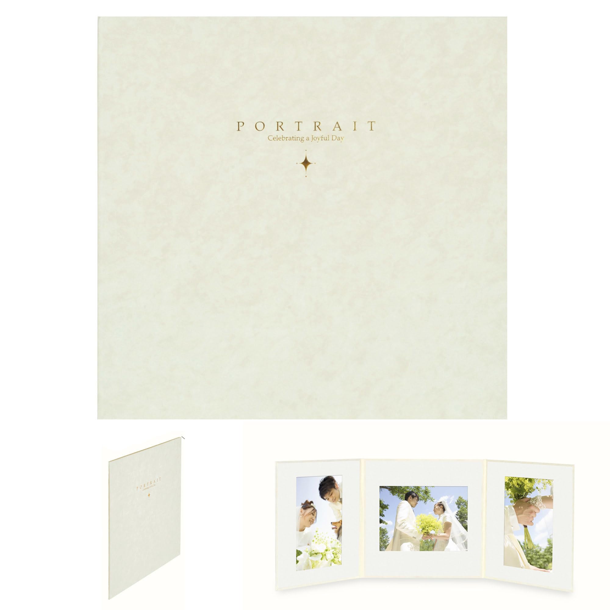 

Hakuba Square Photo Mount 2020 Corner Suitable for Portrait and Landscape Made in 4977187680232 No. AZ, 6-Cut Size, 3-Sided (3 Panels), White, Use, белый