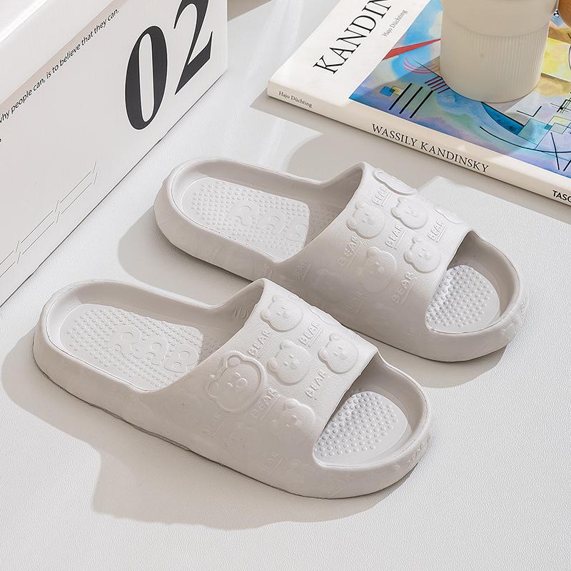 Qidashun bear home slippers home home guest cool slippers simple and lightweight foam slippers summer