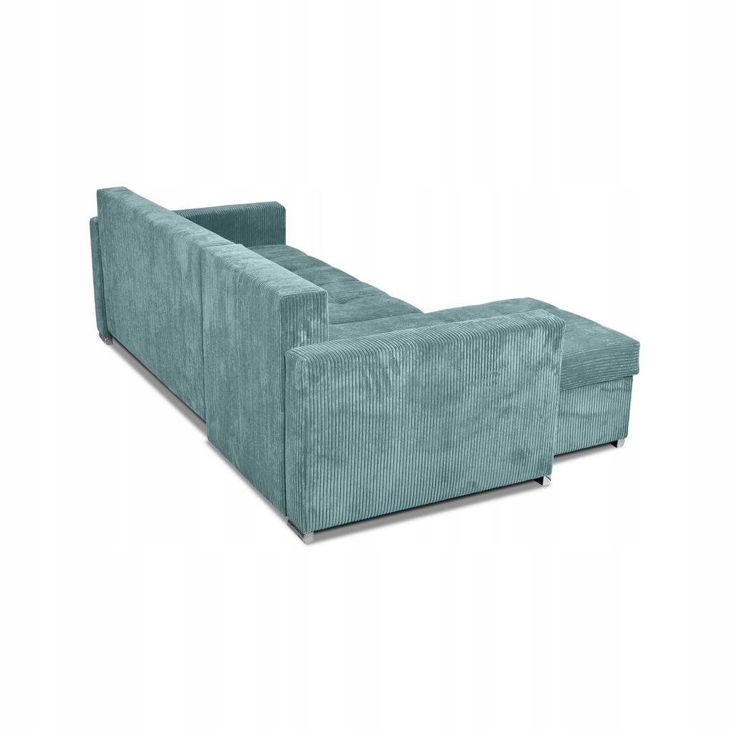 Bonito Corner Sofa Bed Family Meble Corduroy Green