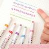 3/6pcs Flower Shape Outline Pens Curve Roller Tip Pen Highlighter Marker Stationery Graffiti Scrapbook Line Drawing Tool TMZ