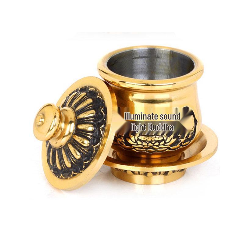 Buddha Light Guanyin Pure Copper Holy Water Cup