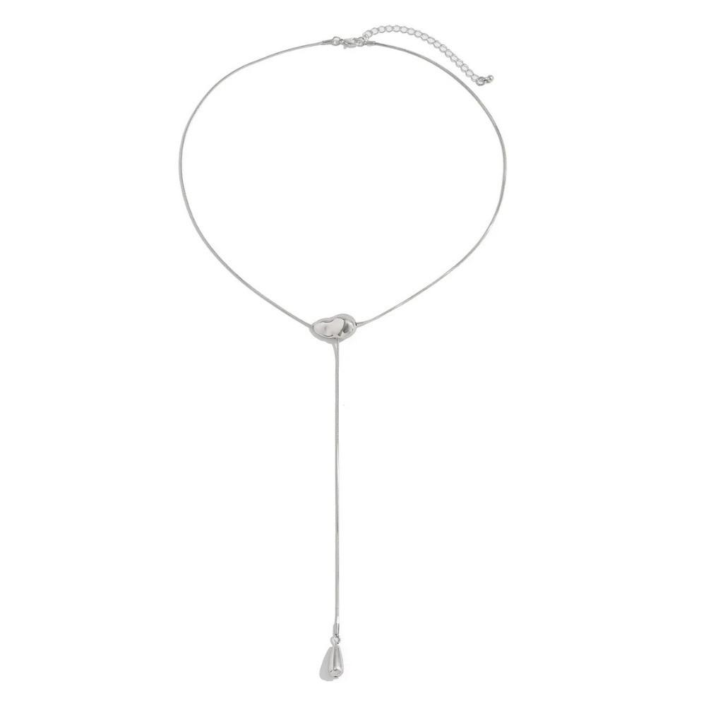 Oregelbunden Vattendroppe Hänge Halsband Metall Nyckelbenshalsband Dam Smycken Gåva