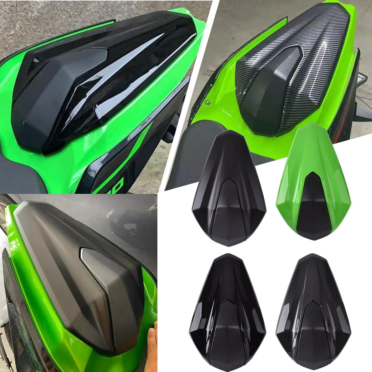 

Motorcycle Rear Seat Cowl Cover for Ka&wa&sa&ki Ninja 400 Z400 NINJA400 Z 400 Accessories 2017-2024 Pillion Passenger Solo Seat Back Cover (Gloss зелёный