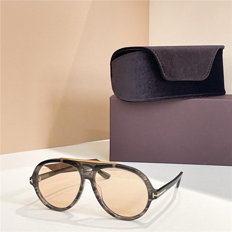 Retro Double Bridge Tortoiseshell Sunglasses - Unisex UV400, Tea-Tinted High-Definition Nylon Lenses