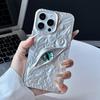 Coole Orange 3D Böse Augen Handyhülle Für iPhone 17 Air 16 15 14 13 12 11 17 Pro Max Matt Stoßfest Weiche TPU Hülle