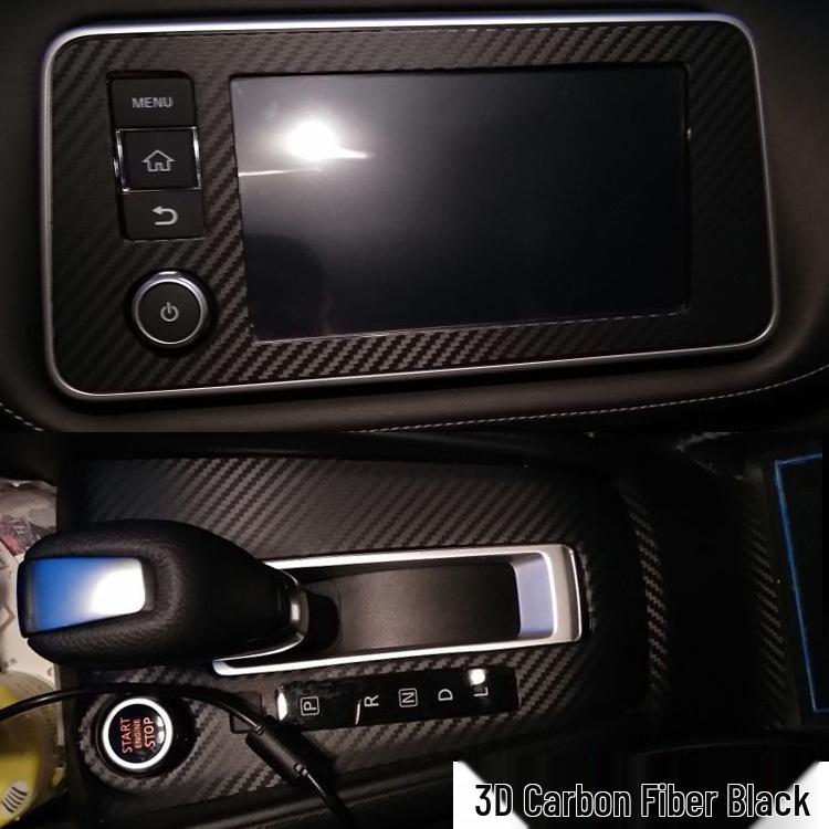 Nissan Kicks Carbon Fiber Interior Stickers: Center Console & Gear Protection Film