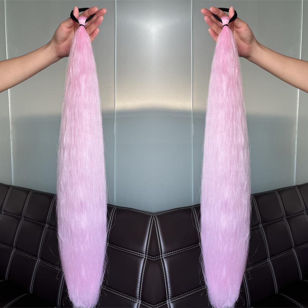 28 inch synthetic colored wig suitable for both women and men as a hair accessory
