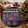Gengar Pattern Round Rug, Indoor/Outdoor Mat, for Picnic, Gameroom, Bedroom, Office, Living Room, Home Decor Carpet, Birthday Gift