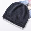 Versatile Wool Knitted Hat Mock Double Layer Ear Protection Cap Cozy Stacking Hat  Unisex