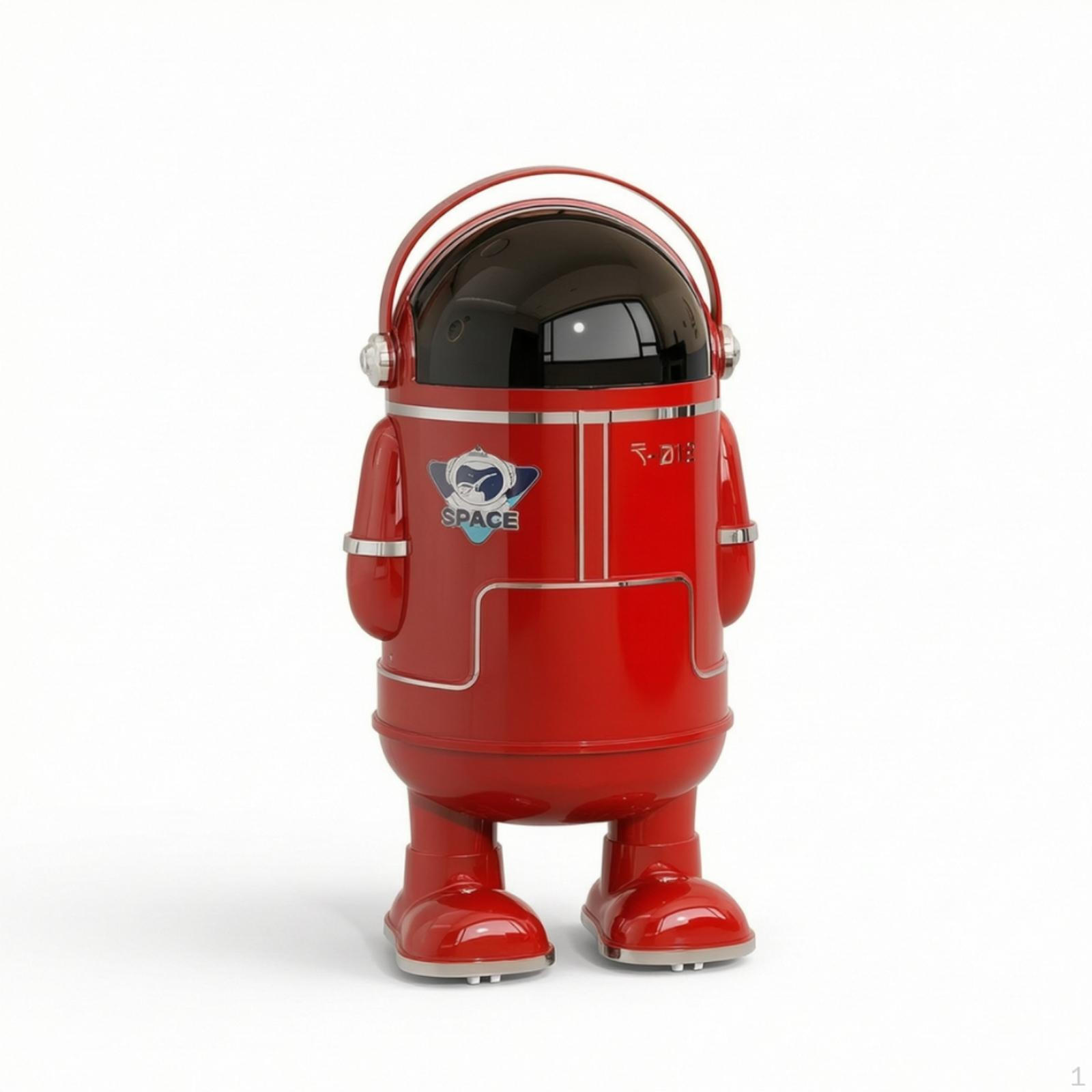 Kosmonauta atkritumu tvertne ar vāku, atverams