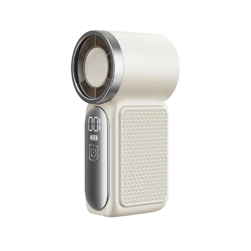 Mini High Speed Handheld Fan 3000mAh LED Display Portable Turbo Fan Desk Fan Outdoor Cooling Rechargeable Fan