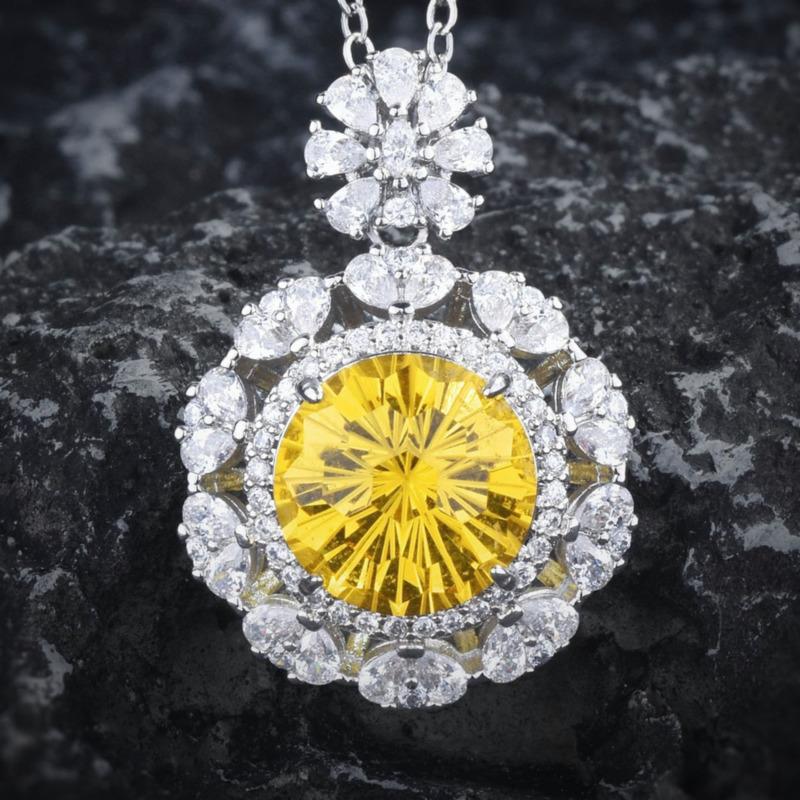 

BELLA BOX Новый усовершенствованный набор колец-подвесок с цветной вспышкой фейерверка из циркона No.1