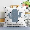Bedroom Living Room Square Cushion Pillowcase Simple Cartoon Print Decorative Pillowcase