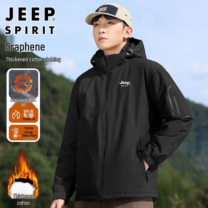 

JEEP SPIRIT Men s Hooded Winter Padded Jacket XL