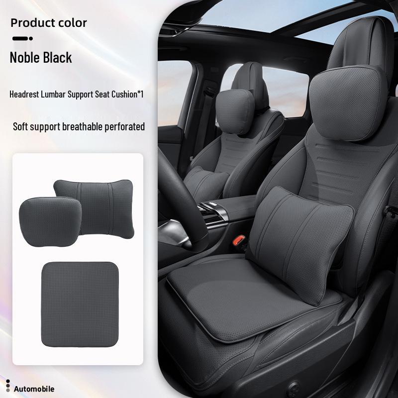Luxurious Breathable Neck and Lumbar Seat Cushion Set for Maybach