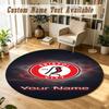 Round Rug Custom NameBristol City Pattern Non Slip Carpet Home Floor Decor