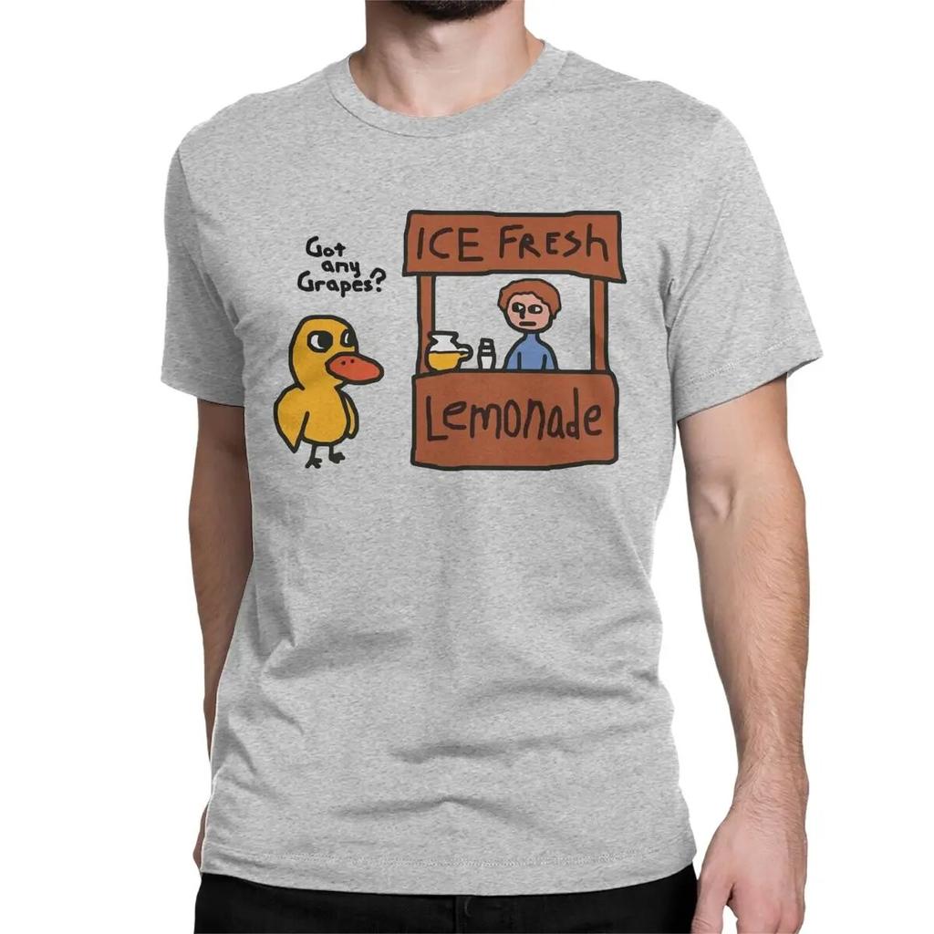 Funny Duck Got Any Grapes T Shirts Unisex Wo Unisex Cotton Vintage T-Shirt Crew Neck Tee Shirt Short Sleeve Clothing Birthday Gift