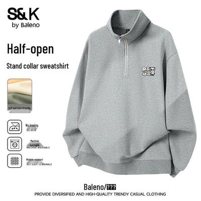 Baleno Men's S&K Series Stand Collar Knitted Pullover Sweatshirt