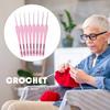 8 Stück ABS Griff Stricknadeln Häkelnadeln Set zum Weben Nähen Flechten Kit