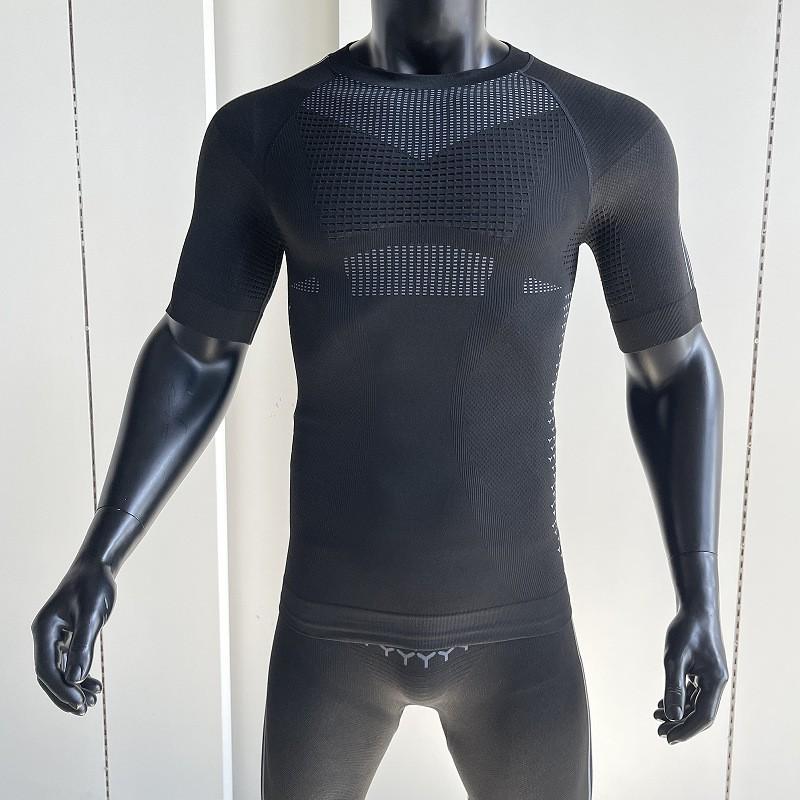 Mens Quick-Dry Compression Athletic Set Short Sleeve Top Shorts Running Cycling Hiking Gym Small