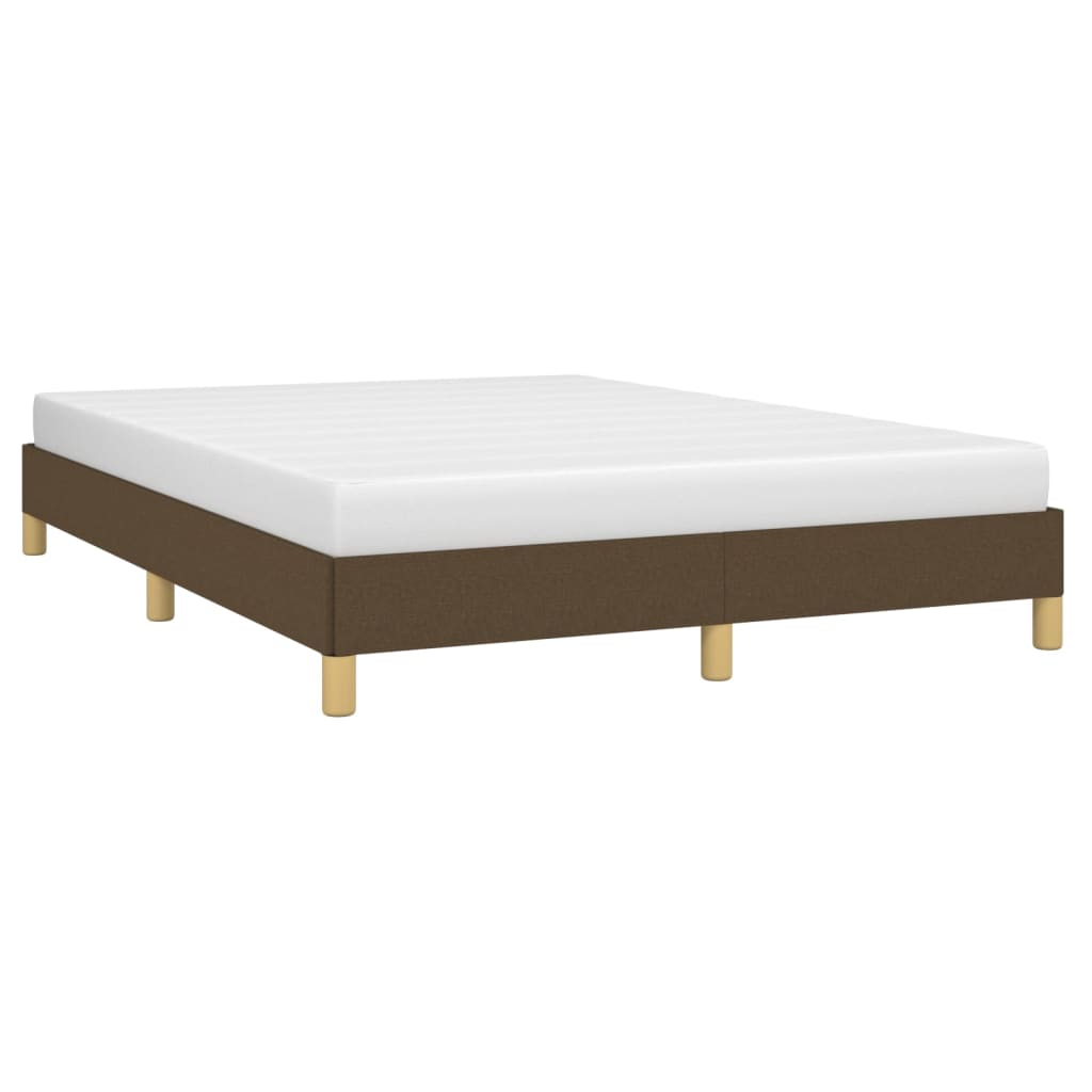 Vidaxl Bed Frame Without Mattress, Dark Brown, 140X200 Cm, Fabric
