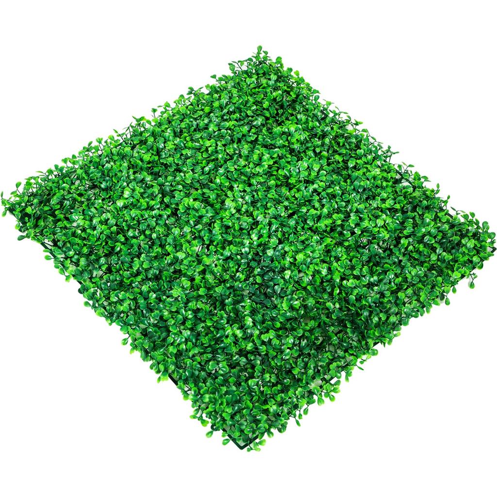 VEVOR Artificial Boxwood Panel UV 24PCS Boxwood Hedge Wall Panels Artificial Grass Backdrop Wall 10"x10" 4 Cm Green Grass Wall Fake Hedge
