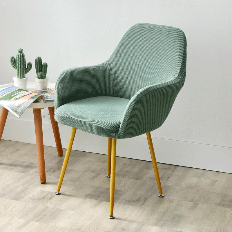 European Leather Dining Chair Cover with Curved Backrest, Thickened Universal Design for Household Chairs and Stools