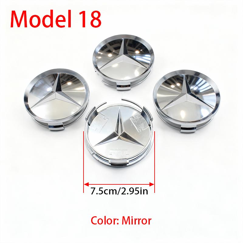 4Pcs 60mm 75mm Car Wheel Center Logo Badge Hub Cap For Mercedes Benz W211 W205 W213 W203 C218 A207 CLA CLS E Class Accessories