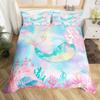 Erose Braut Meerjungfraienschwanz Bettwäsche Kinder Pastell Regenbogen Verlauf Glitzer Bettbezug Mädchenhaft Kawaii Meerjungfrauen Prinzessin Schlafzimmer Dekor Niedlich Klein