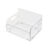 Transparent Collapsible Storage Box for Desk ABS Cosmetic & Stationery Organizer Basket 23x17.5x14.5cm