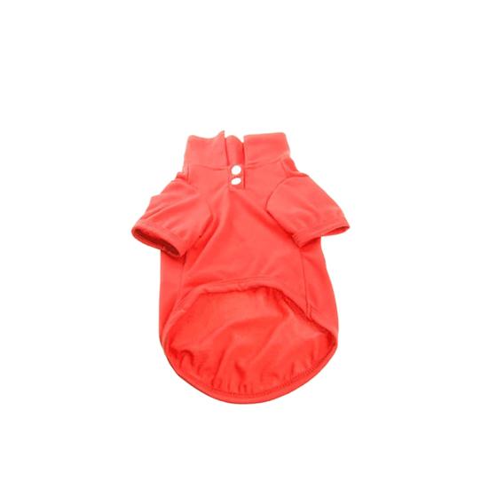 Pet Shirt Lapel Design Sweat-absorbent Solid Color Dog Two-legged T-shirt for Summer