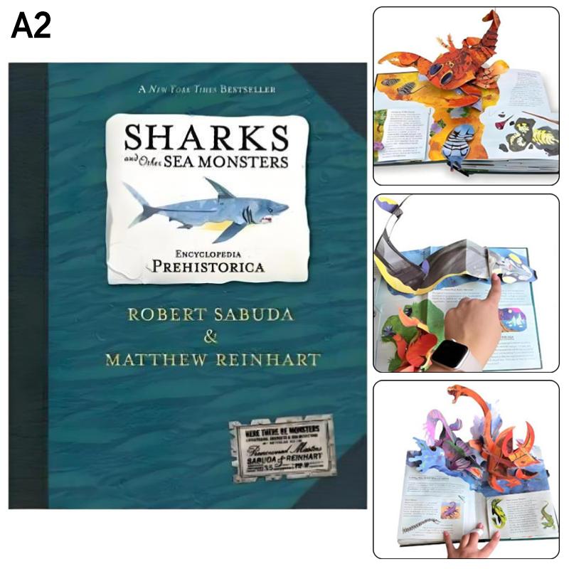 3D Encyclopedia Prehistorica Dinosaurs Marine Organism Folding Pop-Up Book Diverse Dinosaur Species Guide Perfect Gift