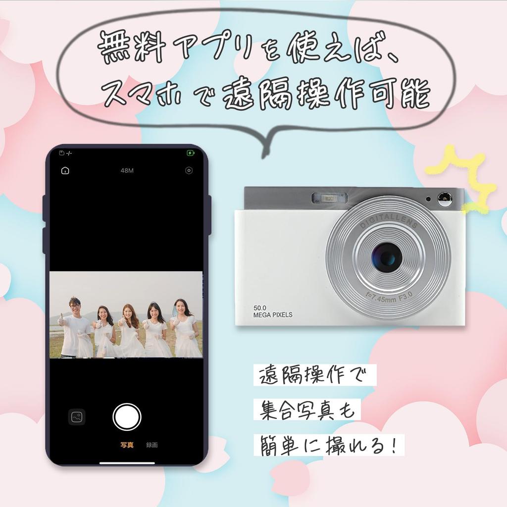 KEIYO Wi-Fi Digital Camera, 8MP, 16x Digital Zoom, Smartphone-Sensitive Camera (Black), AN-DC003 (BK) [Official Shop]