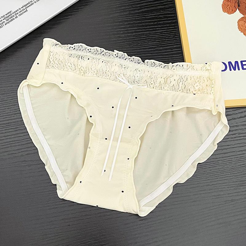 Girl Spring and Summer Lovely Dot Lace Pure Want To Pack Hip Briefs