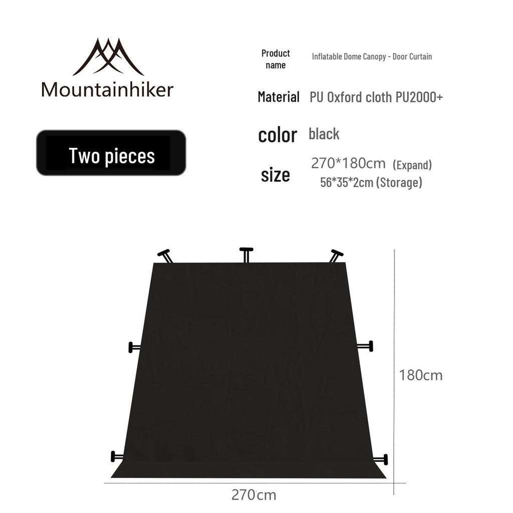 Inflatable Dome Canopy: Oxford Cloth, Silver-Coated, Sun-Protected, No-Assembly Camping Tent