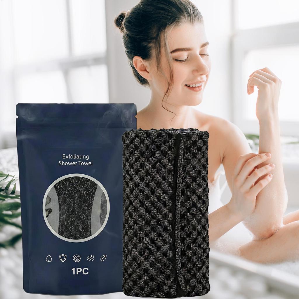 Quick Dry Shower Scrub Towel Soft Absorbent Back Scrubber & Bath Cloth forTravel & Home Family Friends Mom Wife Men