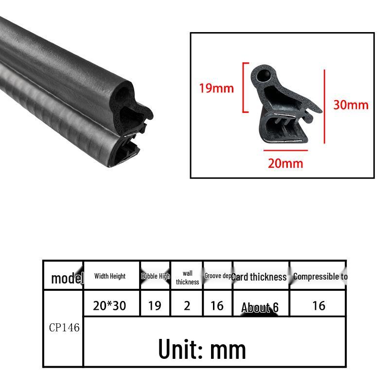 High-Temperature Resistant U-Shaped Rubber Sealing Strip for Dustproofing Electrical Cabinets and Car Doors