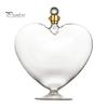 Carafe à Vin Hermétique avec Bouchon Bouchon en Forme de Cœur, Élégant Contenant de Service pour Liqueur à Texture de Cristal Carafe, Capacité 500 ml/1000 ml,