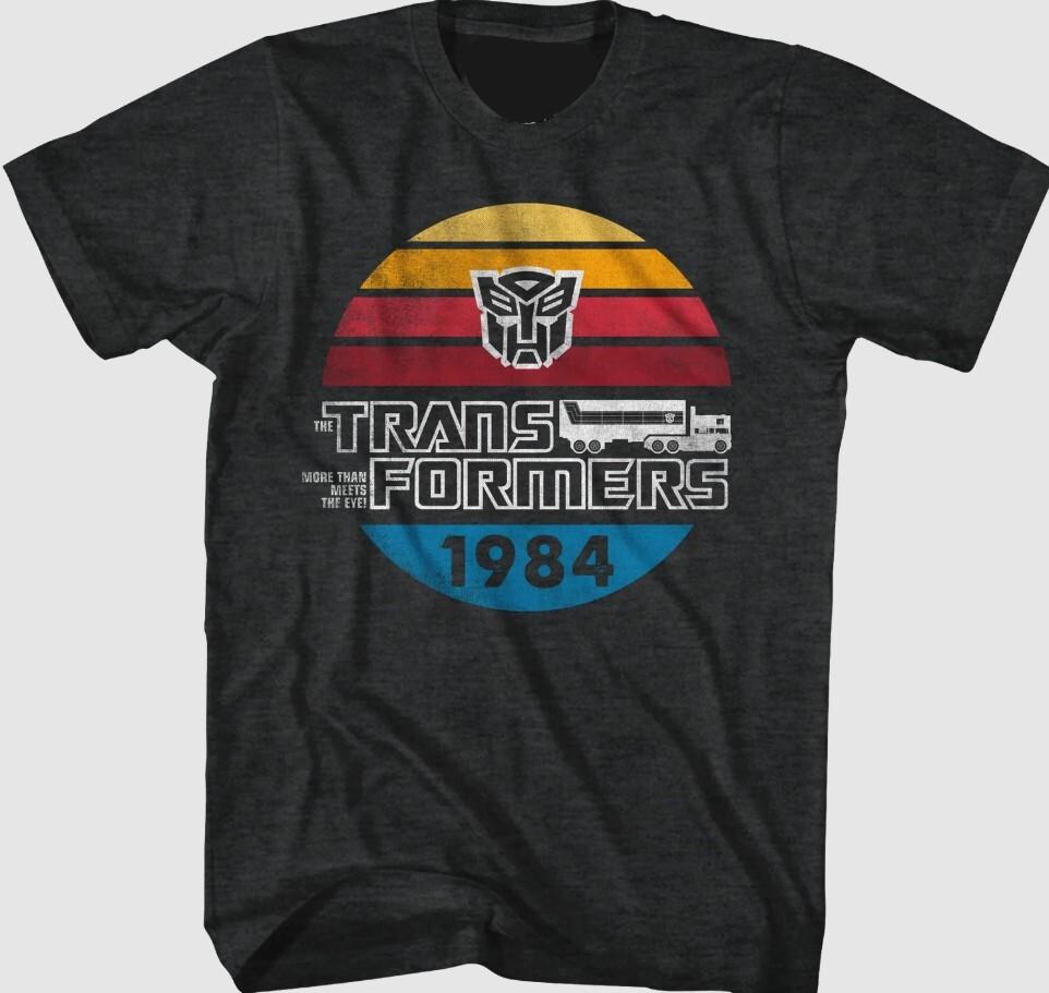 Retro 1984 Stripes Autobots Logo Transformers T-Shirt Vinatge Reprint L