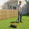 VEVOR Rolling Lawn Aerator, 15 in Manual Push Aerator Roller with 42 Spikes & 60 in Long Handle, Fillable Drum for Added Weight