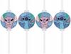 Rurki Słomki Z Medalionem Stitch & Angel Lilo Bajka Disney Urodziny 4Szt.