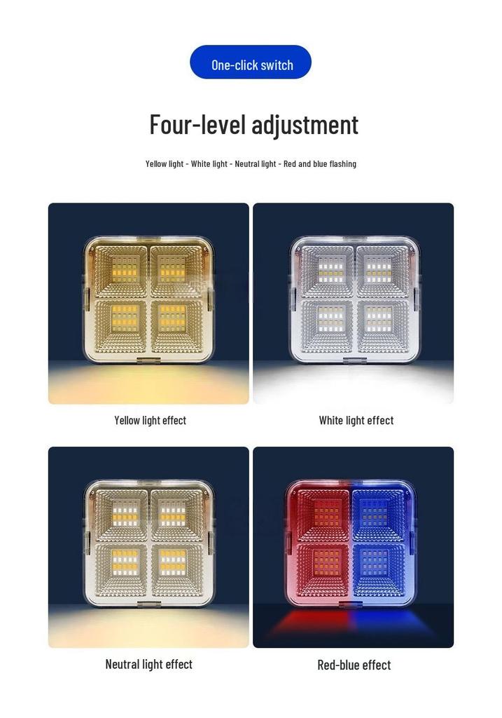 USB Rechargeable Solar LED Spotlight: Portable Outdoor Camping & Emergency Lamp