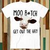 Moo B*tch Get Out The Way Nerd Cow Genuis Gamer DND T Shirt Adult Unisex Men Women Retro Design Tee Vintage Top A4760