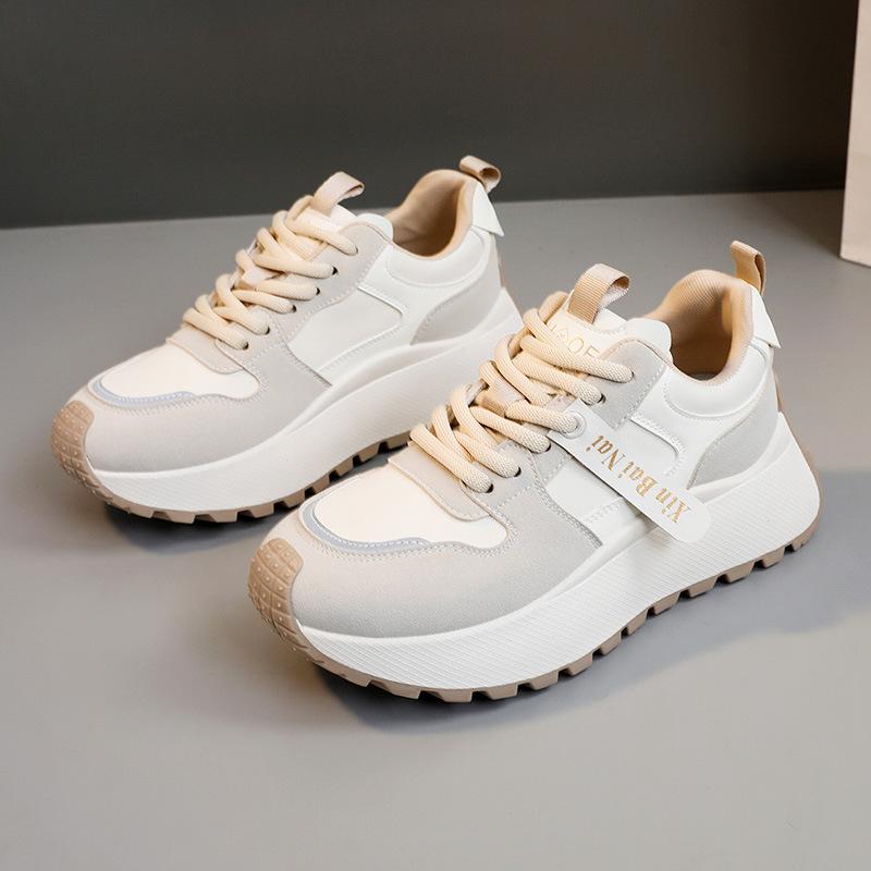 

[Индивидуальный] BN003 новая весна-лето 2025 повседневная женская обувь толстая подошва увеличение роста дышащая спортивная обувь сращивание круг 40