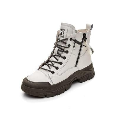 100% Genuine Leather Shoes Women High Top Sneakers Fashion Women Shoes Cool Street Young Ladies Footwear