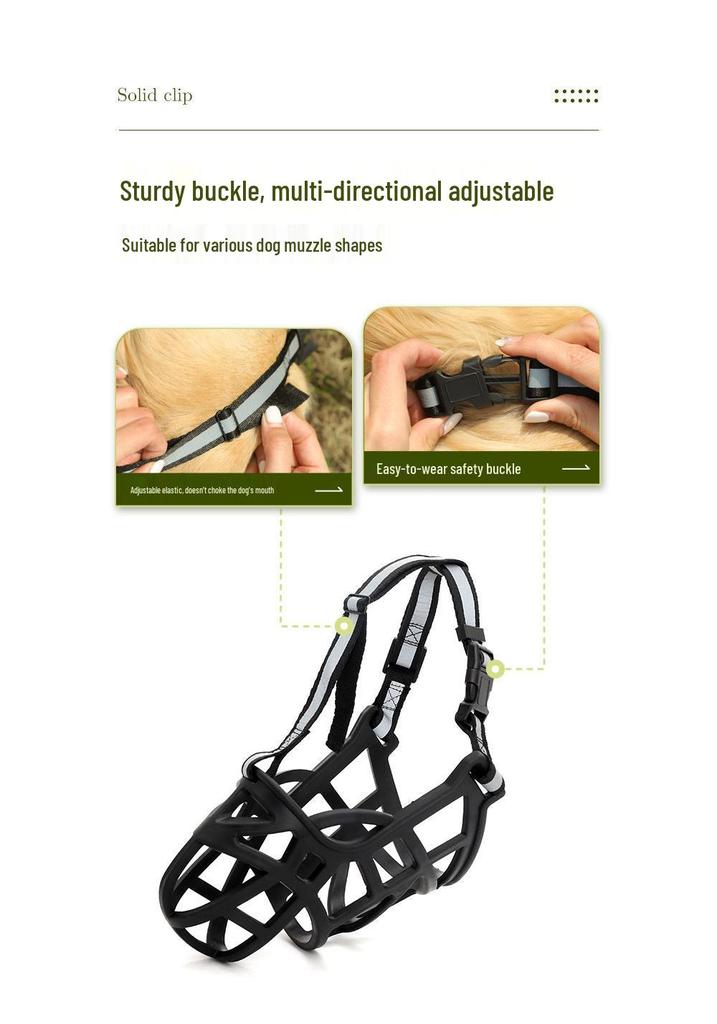 Dog Muzzle for Barking and Biting Prevention - Large Breed Mask, Golden Retriever & Corgi Cage