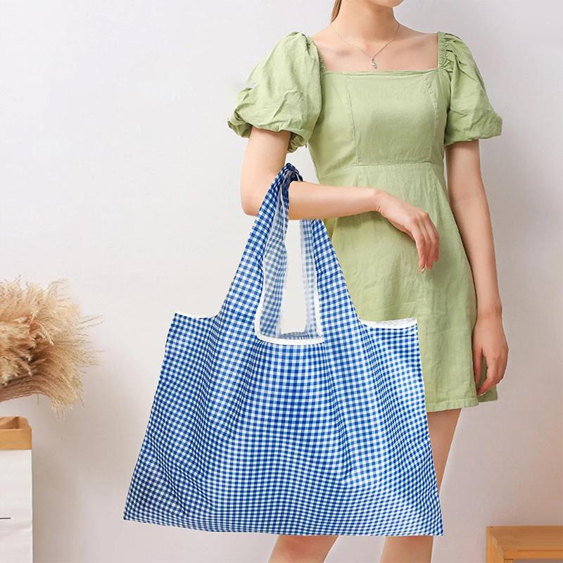 Reusable Grocery Bags Large Washable Shopping Bags Portable Foldable Environmental Friendly Heavy-Duty Handbags