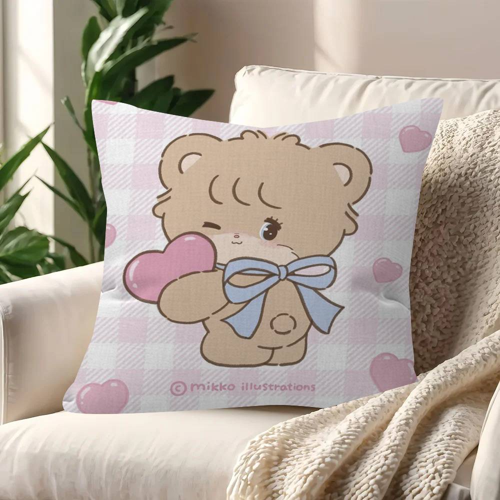 Cute M-Mikko Anime I-Illustrations Personalized Picture Text Home Decorative Pillows Household Gifts 45X45Cm