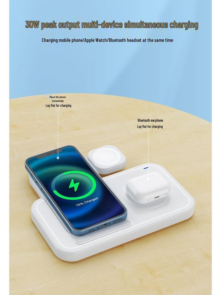 4-in-1 Foldable Wireless Charging Stand for iPhone, AirPods, and Apple Watch